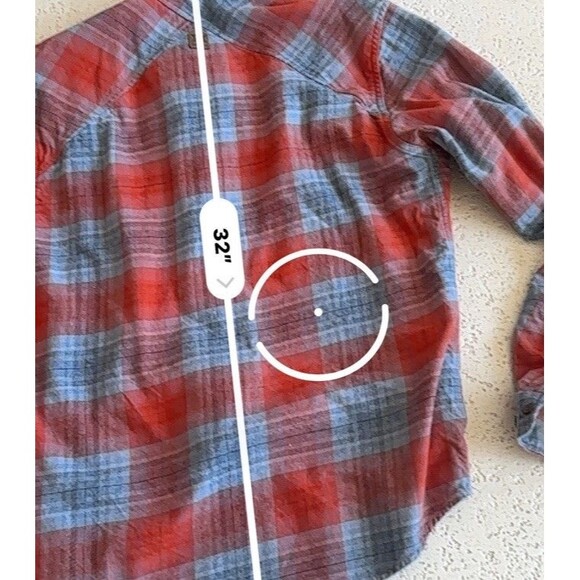 Dakota Grizzly Flannel Shirt Mens Large Red Blue Plaid Heavyweight Button Up - Picture 7 of 8